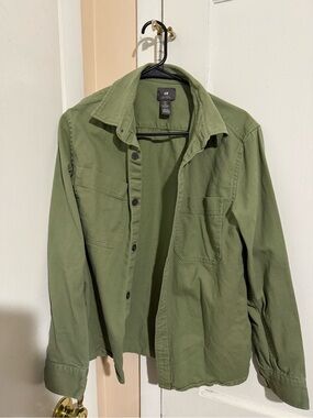 H&M Men's Olive Green Military Field Jacket